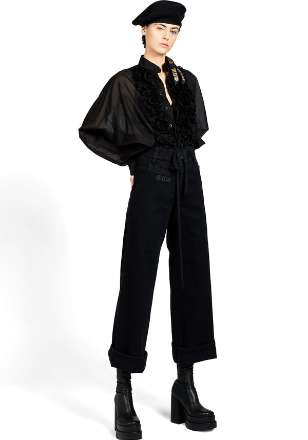 NEW ROMANTIC PALAZZO JEANS trousers