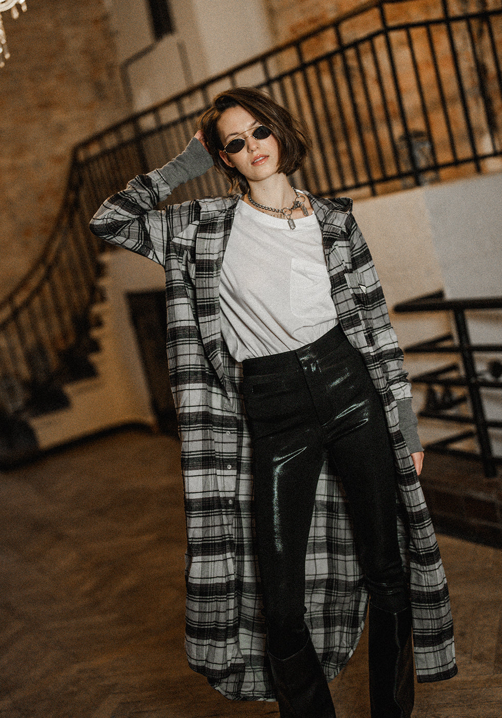 koszula FOREVER HOOD FLANNEL LONG